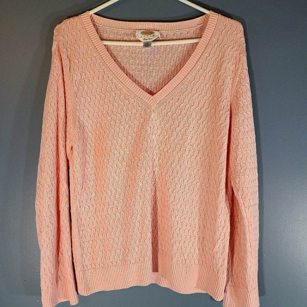 Talbots Pima cotton cable knit sweater